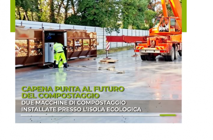 Installazione di due macchine di compostaggio da 150 ton/anno presso il comune di Capena (RM)